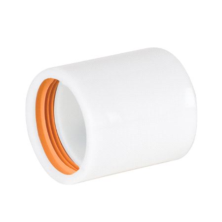 Faluplast Overgang hvit 32mm muffe-40mm muffe kort type