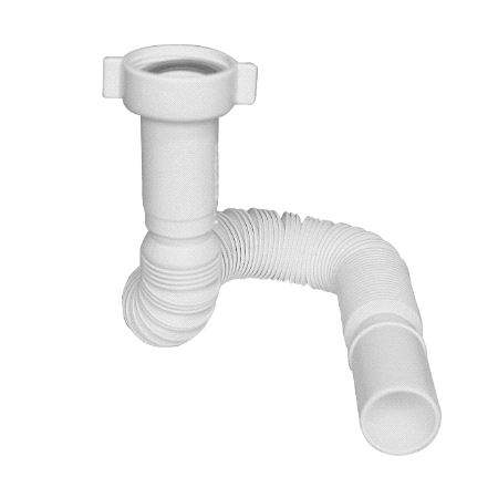 Faluplast Fleksibel avløpsslange 32mmx11.1/4" 355-870mm hvit