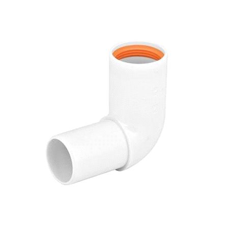 Faluplast 90° Bend enkelmuffe FALU VULK hvit 32mm