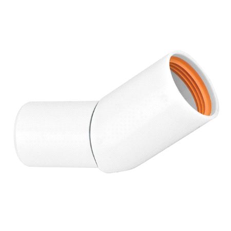 Faluplast 30° Bend enkelmuffe FALU VULK hvit 32mm