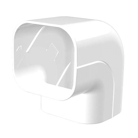 Tecnosystemi CA72-EXC Albue 90grader hvit