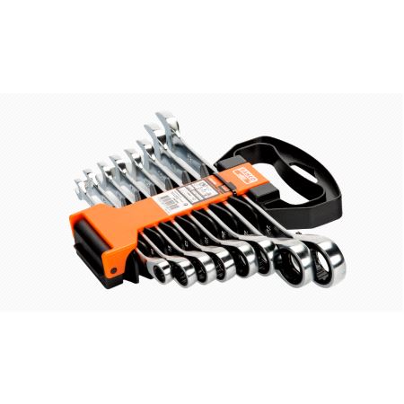 Bahco 1RZ/SH8 Skralle-kombinasjonsnøkkelsett - Tommer A8