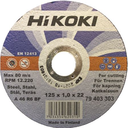 Hikoki Kappeskive stål 125x1mm (403303)