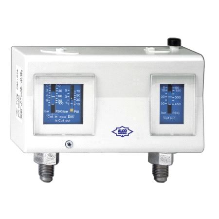 Alco 4368600 PS2-G8A Dobbeltpressostat 1/4" Fl.