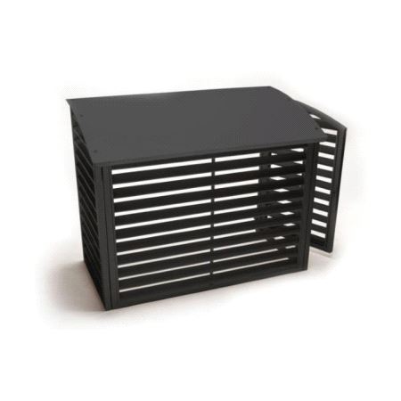 Hus - Galvanisert og pulverlakkert 1000x460x730-850mm svart