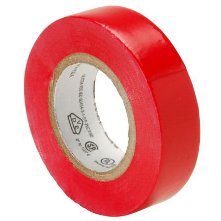 Elektrotape PVC 19x0,2mm 20m Rød