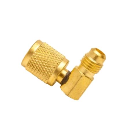 Adapter 90° 1/4" inv. Fl. QC x 1/4" utv. Fl.