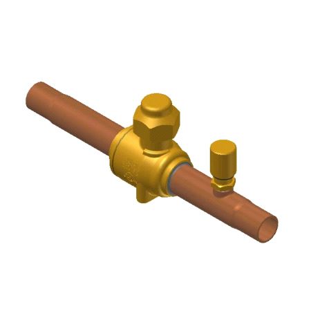 Danfoss 009G7052 GBC 12S Kuleventil 1/2" m/schrader