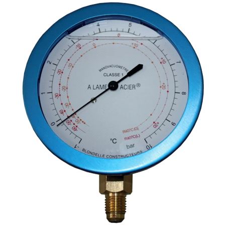 Blondelle Ø80 Manometer LT -1/+20Bar R134s/R404A/R507