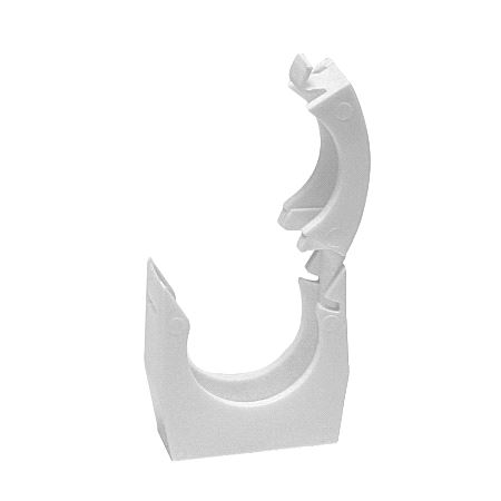 Faluplast 40mm Klips med låsebøyle hvit